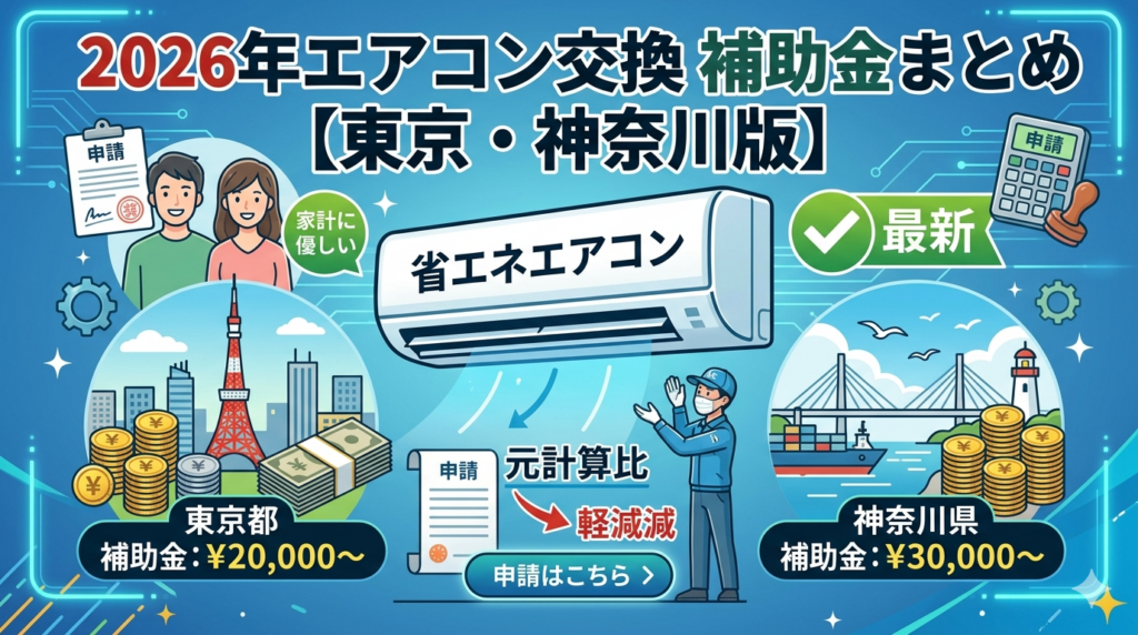 2026年エアコン交換で使える補助金まとめ