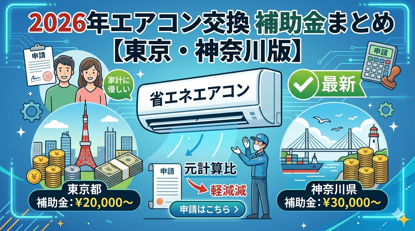 2026年エアコン交換で使える補助金まとめ