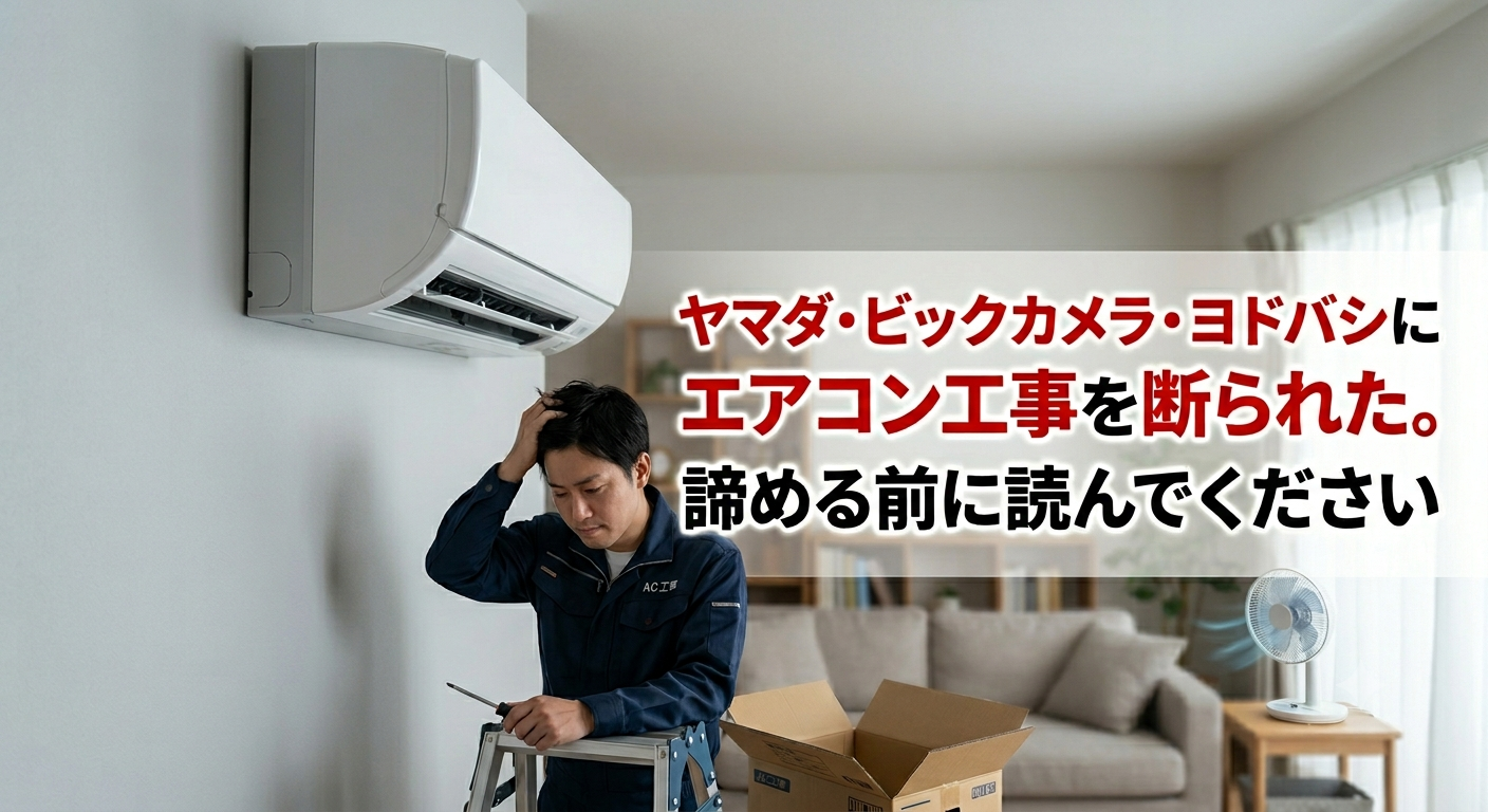 ヤマダ・ビックカメラ・ヨドバシにエアコン工事を断られた。諦める前に読んでください